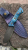 D2 Steel Survival BushCraft Knife Blue Epoxy Handle 10"