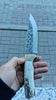 Handcrafted N690 Hunting Knife – Running Horses Engraved Blade & Deer Antler Handle