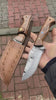 23 cm Hand Forged Carbon Steel Hunting Knife with Walnut Wood Handle