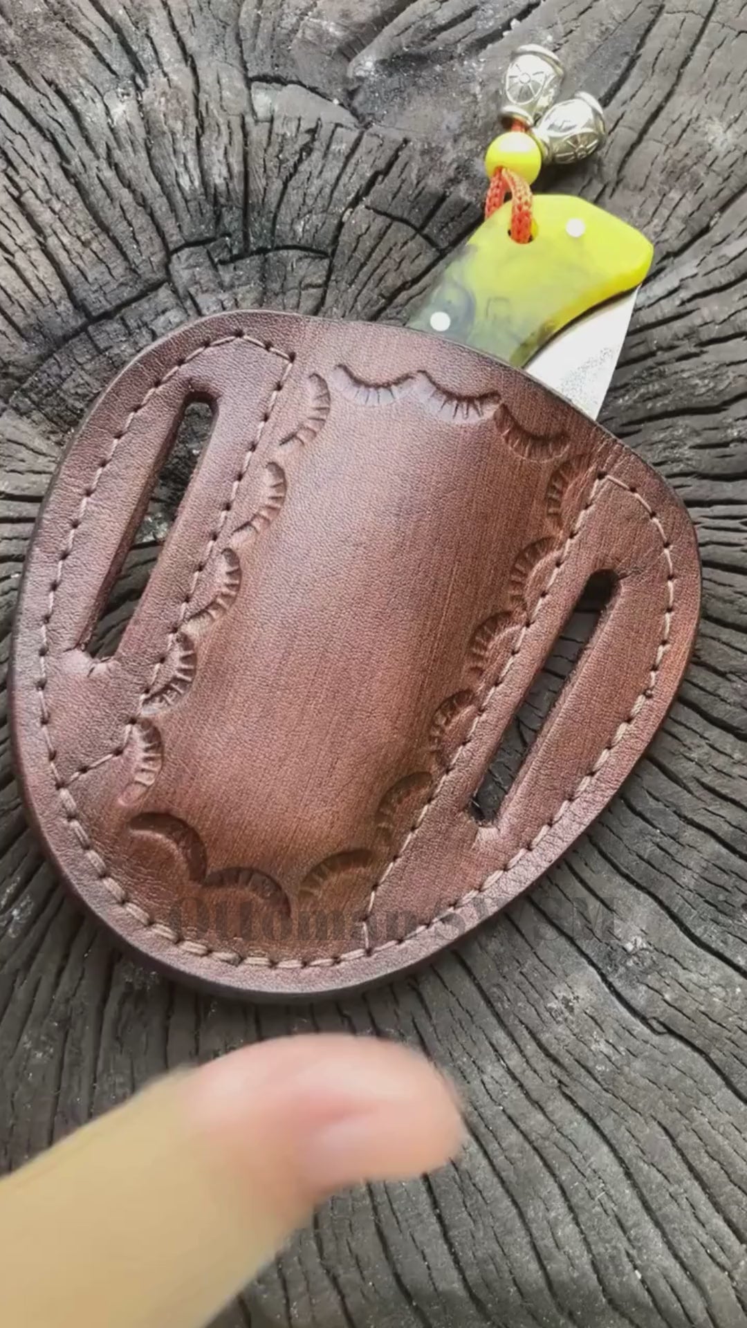 8 İnches N690 Steel Pocket Knife Personalized Knife With Leather Sheath