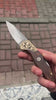 M390 Folding Knife with Brown Burl Wood Handle