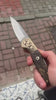 M390 Folding Knife with Dark Burl Wood Handle
