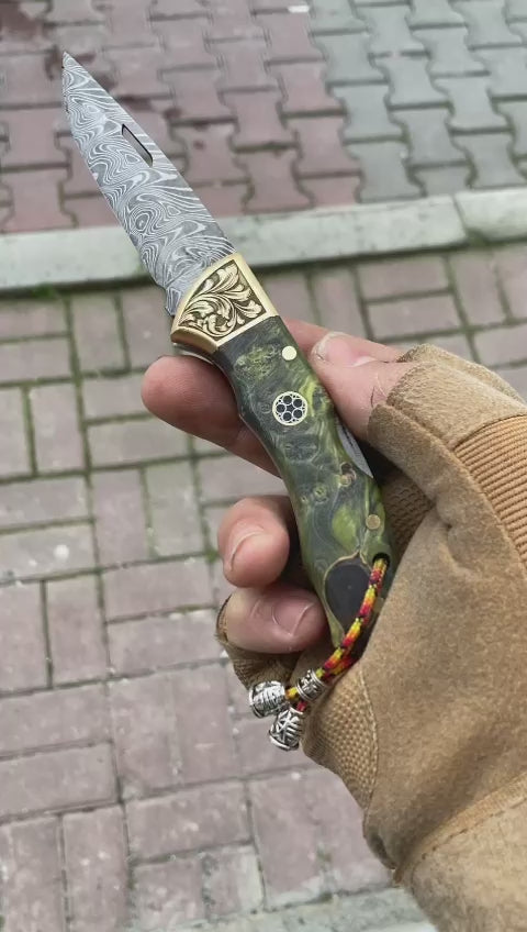 Stabilized Handle Damascus Executive