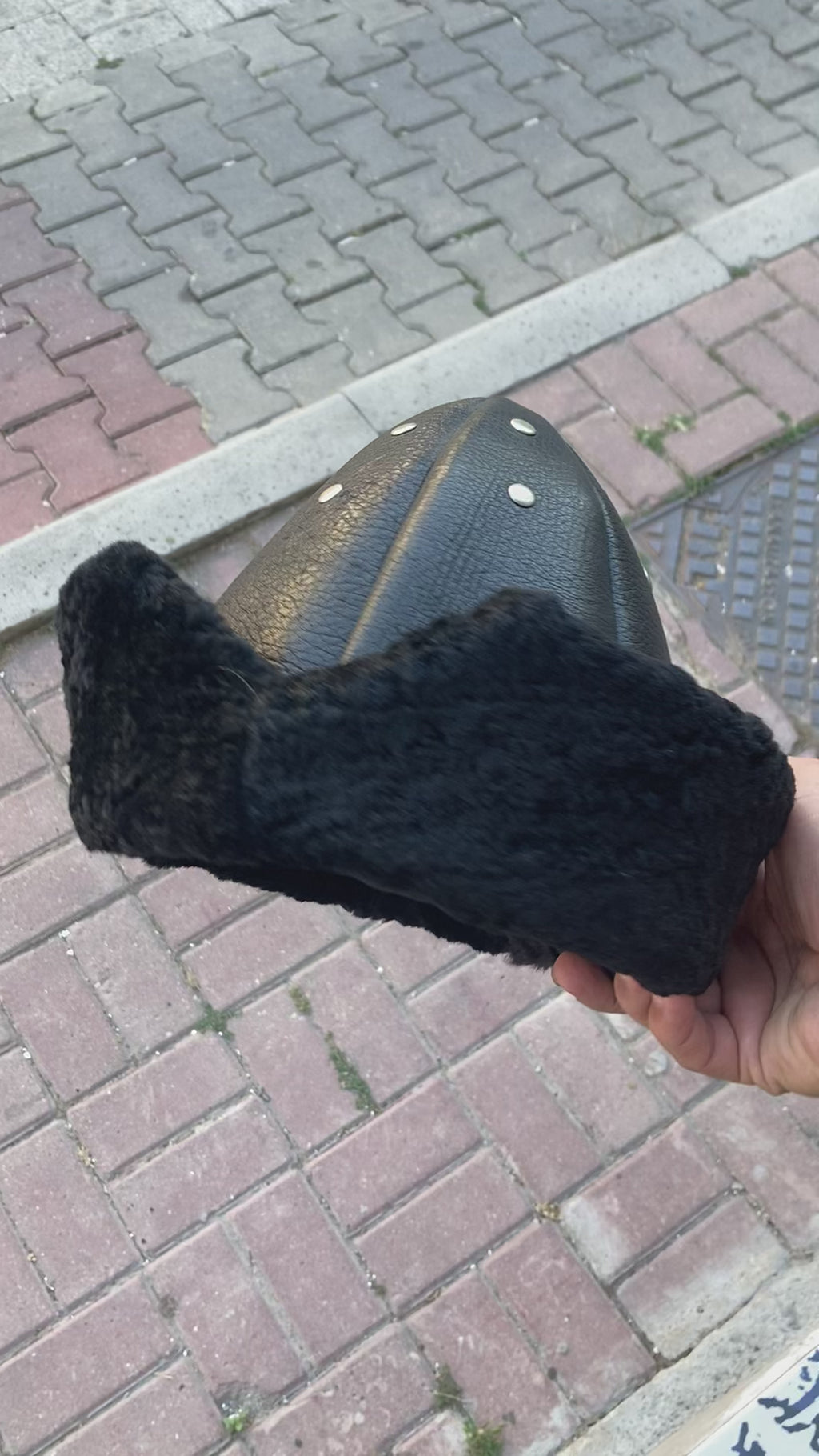 Leather Ottoman Fur Bork Hat