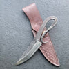 10.5 Inch Hand Forged Camper and Hunter Knife with Leather Sheath